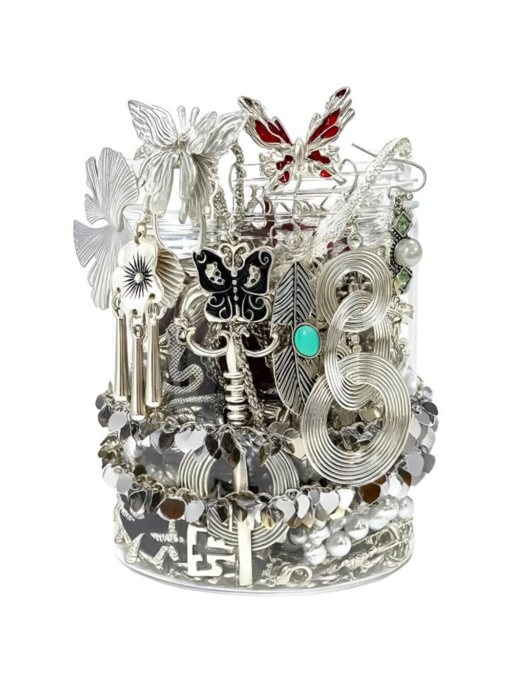 Mystery Jewelry Jar Bundle - 40-45 Piece Surprise Jewelry Box for Women